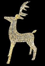 LED Rentier gold Outdoor aus Metall mit 720LED Micro Light goldige PET Streifen