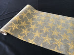 Dekostoff "imitiertes" Leinengewebe 
gold 36x300cm gerollt und 
geschnitten