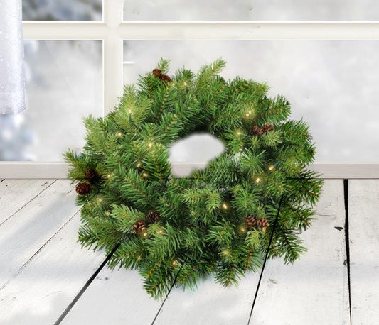 LED Weihnachtskranz 
mit 40 LED 
Durchmesser 50cm 
Höhe 20cm