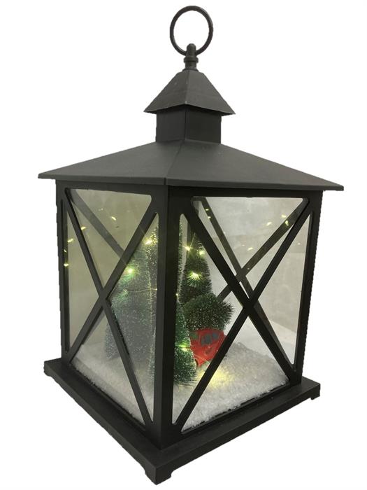 Lanterne LED en plastique anthracite
 avec 20 LED
 Lumière blanche et chaude