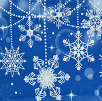Deko Fensterfolie selbstklebend Schneeflocken Breite 52cm Höhe 21cm