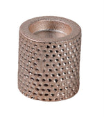 Teelichthalter aus Keramik
Design: gehämmertes Kupfer
D:7cm x H:7cm