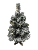 LED Tannenbaum H50cm mit Kunstschnee 15 warm weisse LEDs
