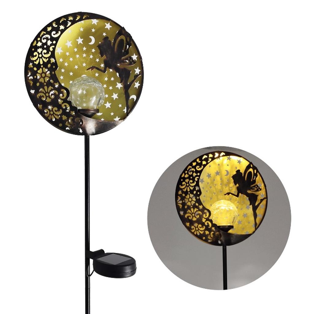 LED Solar Lampe Metall als Gartenstecker mit 1 LED 19x6x83.5cm