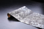 Dekostoff "imitiertes" Leinengewebe, 
Farbe: silber
Masse: 36cm x 300cm