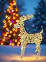 LED Rentier Outdoor aus Metall mit 720LED Micro LED Lichterkette und Metalldraht