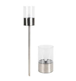 LED Solar Leuchte mit Kerzenflackern  
aus Edelstahl
mit 1 LED