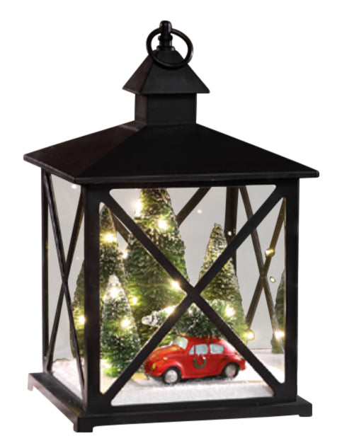 LED Laterne Kunststoff anthrazit 
mit 20 LED 
Warm weisses Licht