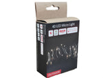 LED Outdoor Micro Draht Lichterkette 40 LED, L: 390cm silber Draht