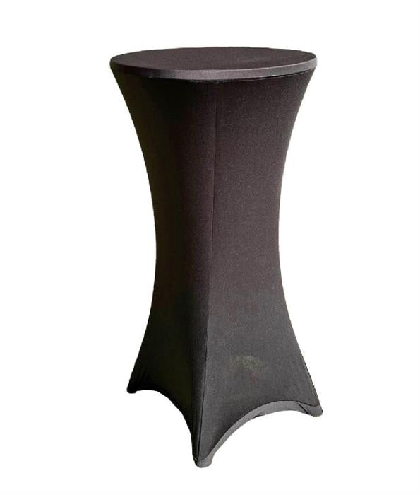 Stehtisch Stretch Husse Schwarz 120cm Höhe Durchmesser 60-65cm