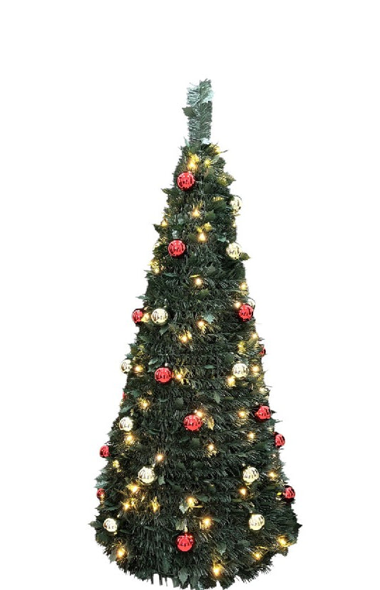 LED künstlicher Tannenbaum grün Pop-up-tree Höhe150cm mit 100 LED D:63.5cm