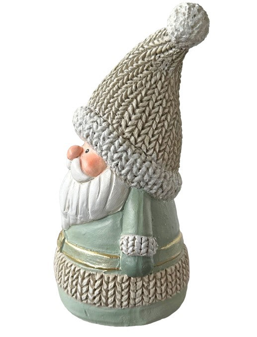 Deko Figur Santa grün aus Polyresin
