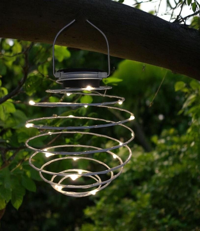 LED Solar Spiral Hängelampe 
D=16cm mit 20 LED 
Microlight
Farbe: Weiss