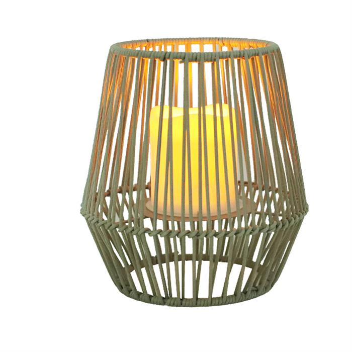 LED Solar Laterne Farbe: grau mit Solar Kerze weiss Grösse Laterne 27x27x31cm