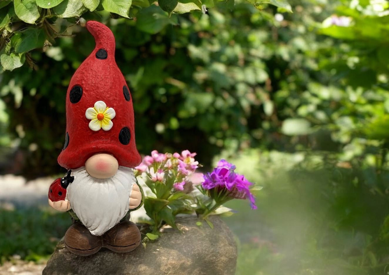 Gartenwichtel aus Terracotta Grösse 11x13x29cm