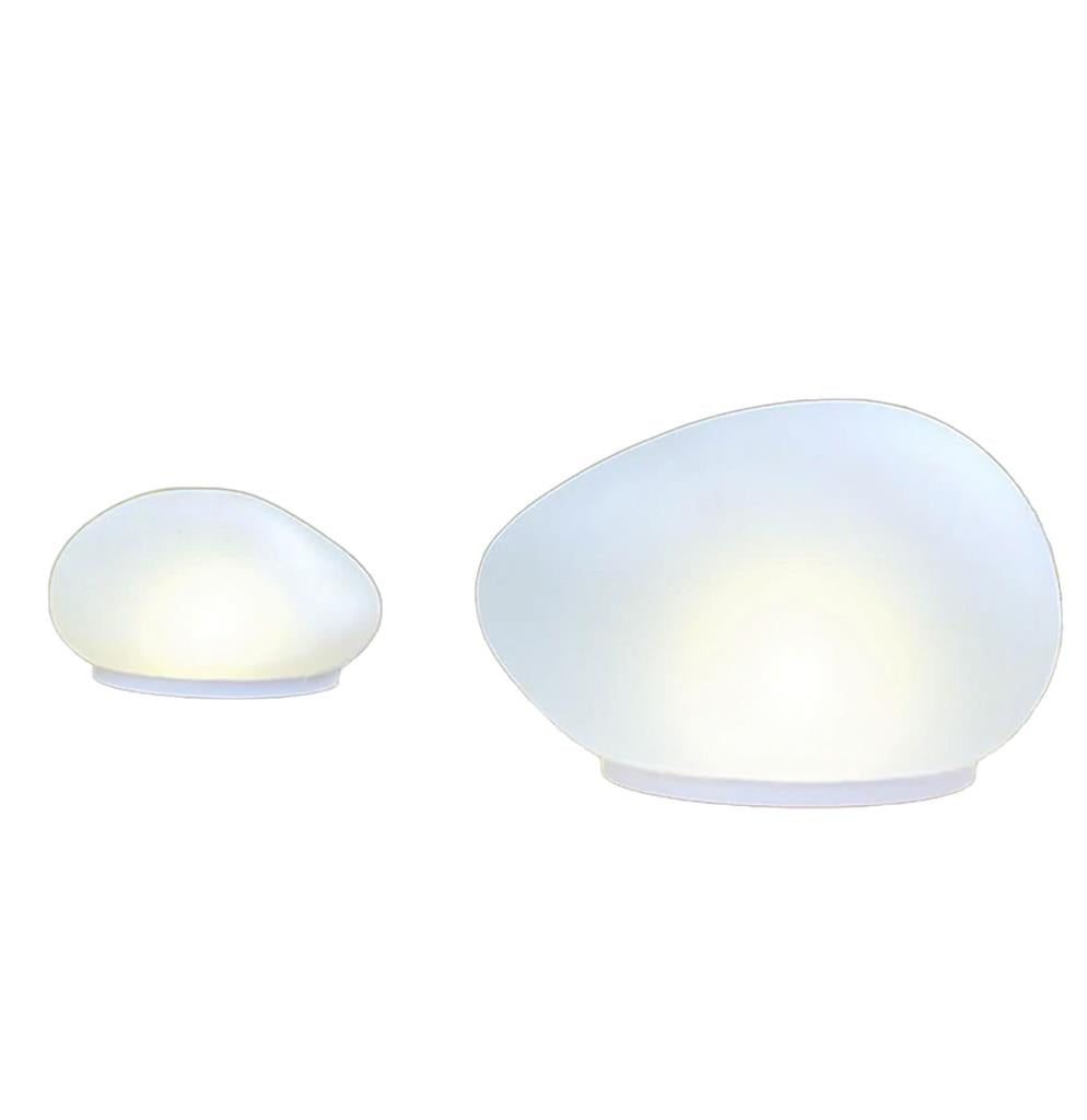 LED Solar Outdoor Stein 
Farbe weiss 
Grösse:17x14x12cm