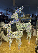 LED Rentier Candy Outdoor aus Metall mit 720 Micro LED Farbige PET Streifen