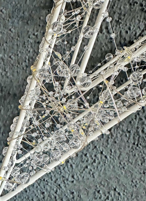 LED Stern weiss Outdoor aus Metall mit 400 LED Micro Light Grösse 8x38x38cm