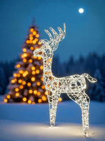 LED Rentier Outdoor aus Metall mit 600LED Micro LED Lichterkette und Metalldraht