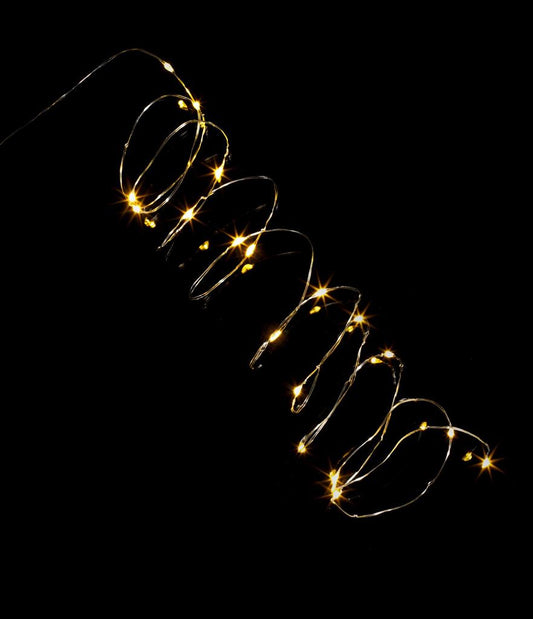 LED Micro Draht Lichterkette 20 LED
L: 190cm
silber Draht