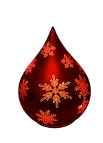 LED Glas Deko Wassertropfen rot mit10 LED zum Aufstellen Grösse 12x16cm