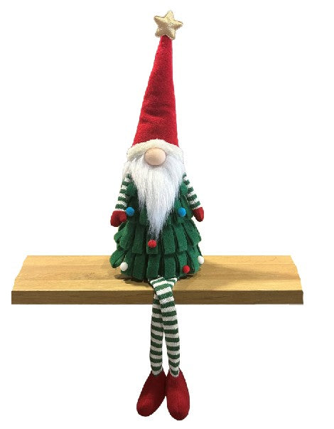 Deko Wichtel Santa Kantenhocker grün rot 75cm