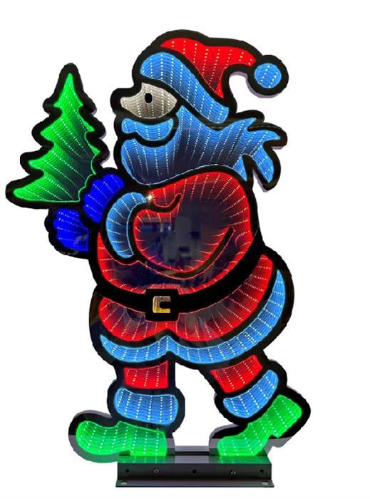 LED Figur Weihnachtsmann mit Infinity Effekt Outdoor