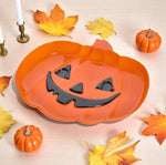 Teller Halloween Kürbis 30x27cm aus PP Sticker