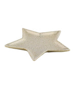 Deko Schale Stern aus Keramik Farbe: Gold D:18cm x H:1.6cm