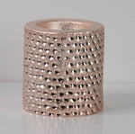 Teelichthalter aus Keramik
Design: gehämmertes Kupfer
D:7cm x H:7cm