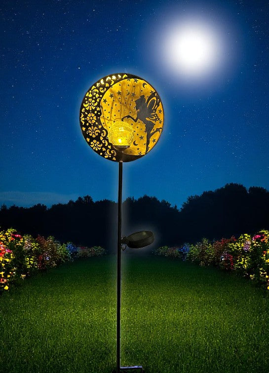 LED Solar Lampe Metall als Gartenstecker mit 1 LED 19x6x83.5cm
