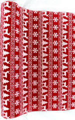 Dekostoff "imitiertes" Leinengewebe rot
36x300cm gerollt u. 
geschnitten
Design: Hirsch