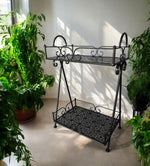 Pflanzenständer aus Metall 
mit 2 Ablageflächen
Farbe: Anthrazit
L:40cm B:25cm H:62cm