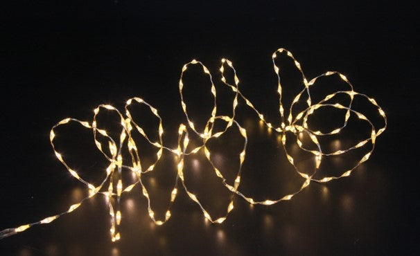 LED Outdoor Micro Draht Lichterkette mit 155 LED Länge 250cm silber Draht