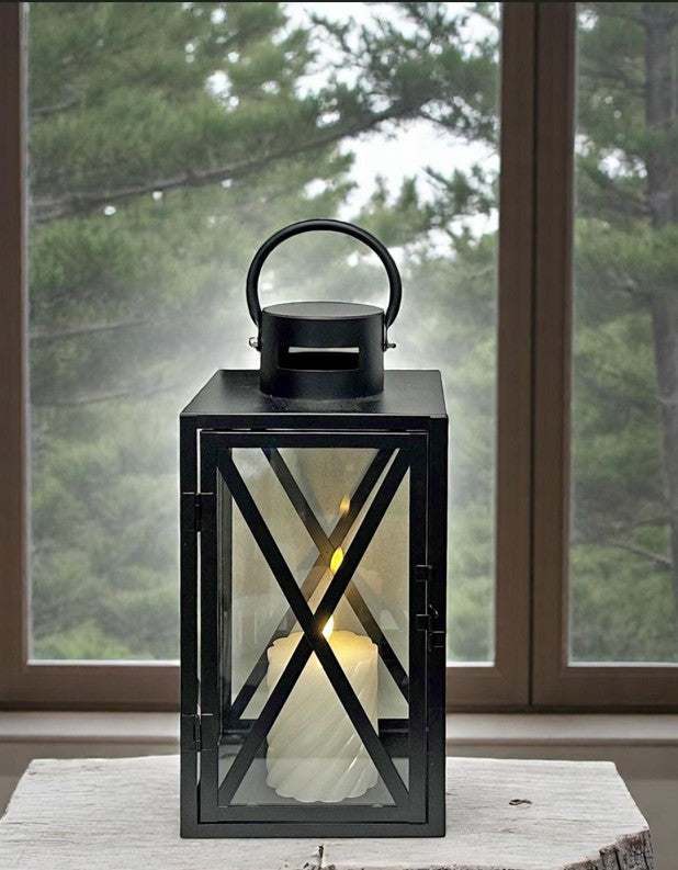 Laterne aus Metall antrazhit Farol