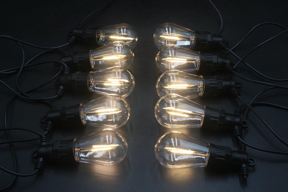 LED Outdoor "Party" Girlande 
mit 10 LED Länge 450cm
warm weisses Licht