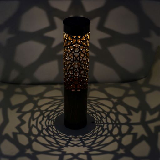 Lampe solaire LED avec motif étoile