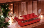 Deko Schlitten rot aus Holz