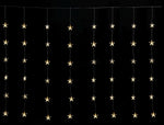 LED Lichtervorhang Outdoor 
mit Sternen 48 LED
B:175cm H:120cm
Warm weisses Licht