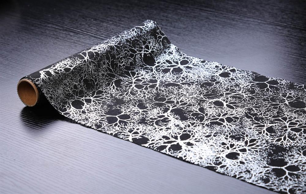 Dekostoff "imitiertes"Leinengewebe 
schwarz 36cm x 300cm gerollt und 
geschnitten