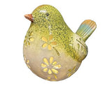 LED Solar Figur Vogel grün mit Blumen