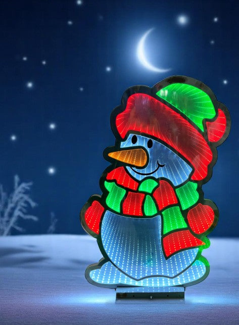 LED Figur Schneemann mit Infinity Effekt Outdoor