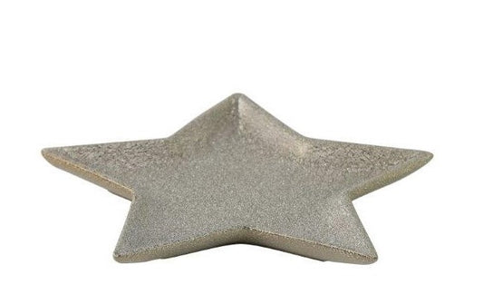 Deko Schale Stern 
aus Keramik
Farbe: Gold
D:24cm H:2cm