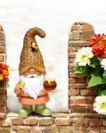 Gartenwichtel mit Biene aus Polyresin 8.5cm x 11cm x 22cm