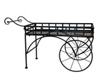 Pflanzenständer Wagenform aus Metall 
Farbe: Anthrazit
L:99cm B:43cm H:58cm