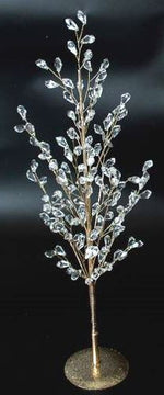 Arbre en cristal LED avec pierres en verre
 et une guirlande lumineuse
 15 LED hauteur 45cm