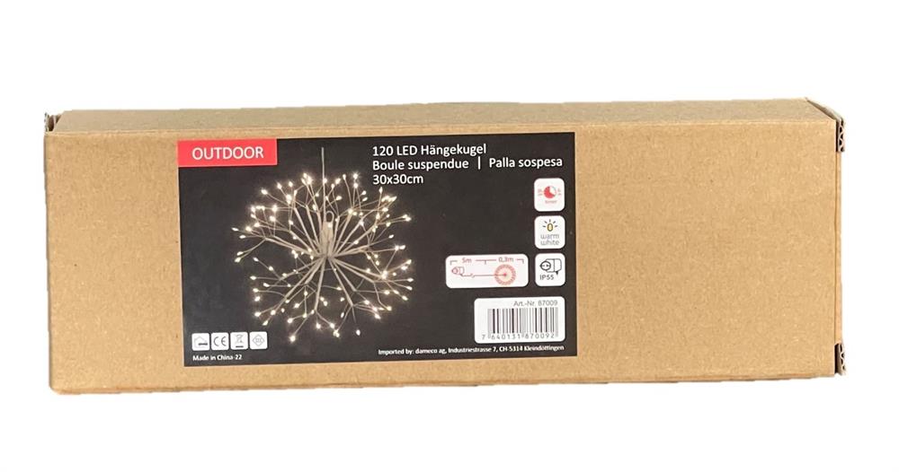 LED Hängekugel D:30cm
Outdoor mit 120 LED
Microlight