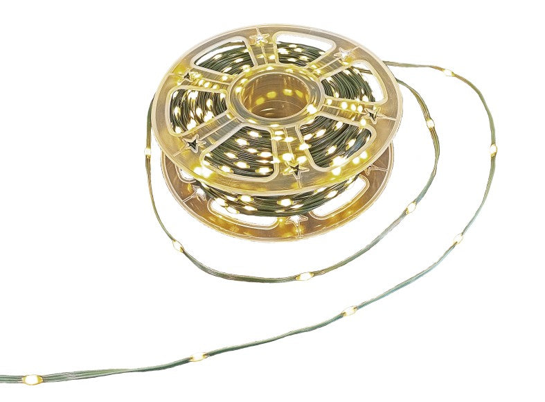 LED Outdoor Lichterkette dew drop 500 LED auf Rolle Länge 50m Kabelfarbe: Grün