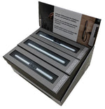 Lichtbogen USB-Stabfeuerzeug rund Farbe: Silber in Geschenkbox und Display