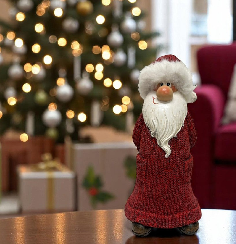 Deko Weihnachtsmann rot aus Polyresin H24.5cm